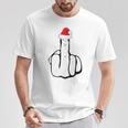 Middle Finger Jolly As Fuck Adult Joke Offensive Christmas T-Shirt Lustige Geschenke