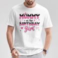 Mommy Of The Birthday Girl Pink Groovy Birthday T-Shirt Personalized Gifts