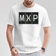 Mxp Milan It Italien Retro Flughafen Code Weltreisender Raglan T-Shirt Lustige Geschenke