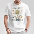 Mystical Snake Moon And Sun Tarot Card Crystals T-Shirt Lustige Geschenke