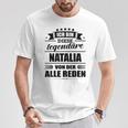 Name Nataliaorname Namensgeschenke Namenstag Fun T-Shirt Lustige Geschenke