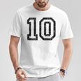 Number 10Intage T-Shirt Lustige Geschenke