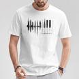 Piano Piano Keys Wings Gray T-Shirt Lustige Geschenke