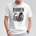 Ramen Anime Manga Kawaii Otaku Fashion Backprint Streetwear Gray T-Shirt Lustige Geschenke