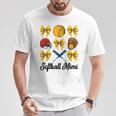Retro Cute Softball Mimi Bow Softball Mom Women T-Shirt Personalized Gifts