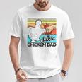Retro Silkie Chicken Dad Farmer Silky Chickens T-Shirt Unique Gifts