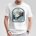 Ski Saalbach Retrointage Style Saalbach Skiing Gray T-Shirt Lustige Geschenke