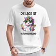 With Unicorn Motif T-Shirt Lustige Geschenke