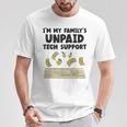 I Am The Unpaid Technical Support My Family Nerd Geek It Computer Gray T-Shirt Lustige Geschenke