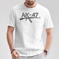 Vintage Ak-47 Rifle Envejecido Camiseta unisex Regalos divertidos