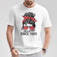 Vintage Awesome Since 1985 Woman And Girl Born 1985 Gray T-Shirt Lustige Geschenke