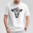 Vintage Patriot Cow Farm 4th Of July American Flag T-Shirt Unique Gifts