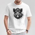 Wild Boar Boar Hunting Hunter Wild Boar Green T-Shirt Lustige Geschenke