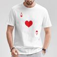 Women's Heart Ass Costume Playing Card Game Poker Skat Carnival T-Shirt Lustige Geschenke