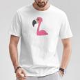 Women's Pink Flamingo In Pocket T-Shirt Lustige Geschenke
