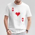 Women's Playing Card Heart Ace Card Costume Fancy Dress Ass Groups T-Shirt Lustige Geschenke