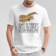 Be Yourself Always And Be A Western Hognose Snake T-Shirt Unique Gifts