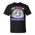 100Th Days Of Kindergarten Unicorn Girls 100 Days Of School T-Shirt