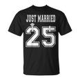 2025 Just Married Wife Husband Matching Honeymoon T-Shirt
