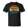 24 Años Cumpleañosintage Nacido En Marzo 2001 Camiseta unisex