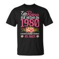 45 Años Regalo De Cumpleaños Hecha En 1980 45 Años Camiseta unisex