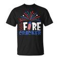 4th Of July Little Firecracker Toddler Outfit Patriotic Kids T-Shirt