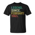 60 Years Old Legend Since February 1965 60Th Birthday T-Shirt