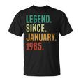 60 Years Old Legend Since January 1965 60Th Birthday T-Shirt