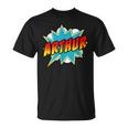 Arthur Name Comic Book Superheroes For Boys T-Shirt