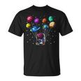 Astronauta Globos Planetasentilador Sistema Solar Camiseta unisex