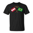 Austria Flag Brazilian Flag Austria Brazil T-Shirt