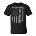 Awesome Like My Three Daughters Fathers Day Us American Flag T-Shirt