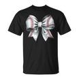 Baseball Bow For Baseball Mom Girls T-Shirt