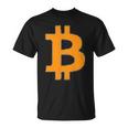 Bitcoin Logo Small Simple Subtle Little Centred T-Shirt