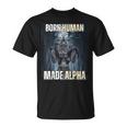 Born Human Made Alpha Cool Sigma Alpha Wolf Meme T-Shirt