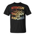 This Boy Likes Planes Aviation Boys T-Shirt