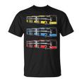 Busfahrer Bus Fahrzeug Gelenkbus Für Bus-Fans Klassik-Liebhaber Familien Erwachsene Kinder Erwachsene Multicolored Small Kurzarm Klassisch T-Shirt
