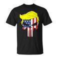 Camisa Trump Hair Skull Para El 4 De Julio Regalo Con La Bandera Estadounidense De Trump Camiseta unisex