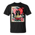 Cat Ramen Kawaii Cat Graphic Anime Valentines Day T-Shirt