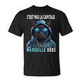C'est Pas La Capitale C'est Marseille Bébé Humour Chat T-Shirt