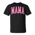 Checkered Pink Mama Mommy Happy Mother's Day Best Mom Ever T-Shirt