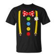 Clown Costume Braces Fancy Dress Carnival T-Shirt