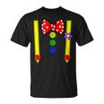 Clown Costume Group Costumes Carnival With Braces Bow Tie T-Shirt