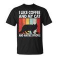 I Like Coffee And My Cat Maybe 3 People Siberian Cat Lover Camiseta unisex