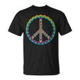 Colourful Hippie Retro Peace Peace Sign T-Shirt