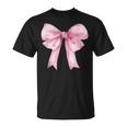 Coquette Pink Bow For Girls Cute Pink Coquette Bow T-Shirt