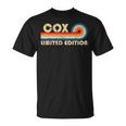 Cox Surname Retrointage 80S 90S Birthday Reunion T-Shirt