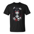 Creepy Kawaii Goth Girl Horror Anime Aesthetic T-Shirt