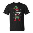 Curvy Elf Christmas Pajamas Pjs Matching Family Group T-Shirt