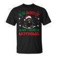 Cute Newfoundland Dog Christmas On The Naughty List And I T-Shirt